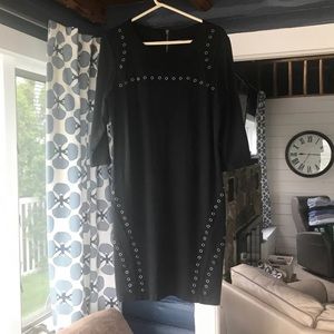 Black detailed dress